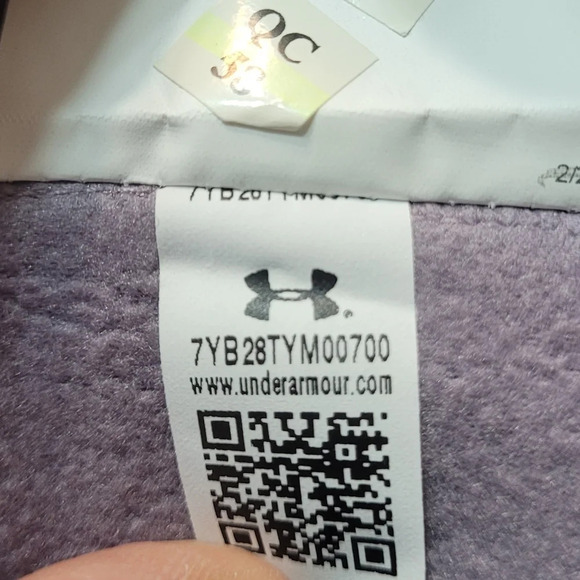 Under Armour XS Pullover Coldgear Loose Purple Sparkle Kangaroo Pouch St… - Picture 10 of 11